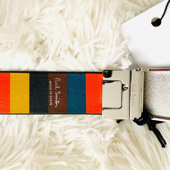 PAUL SMITH Color Block Print Belt - Picture 3 of 5